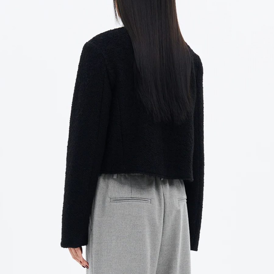 8 seconds Boucle Buckle Short Jacket – Black