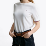 TOMMY HILFIGER [Official Headquarters] Cotton Crewneck Stitch Sweater