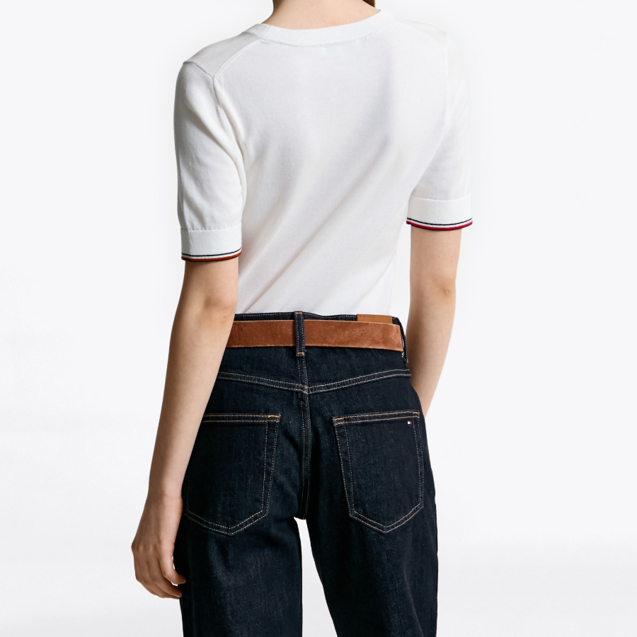 TOMMY HILFIGER [Official Headquarters] Cotton Crewneck Stitch Sweater