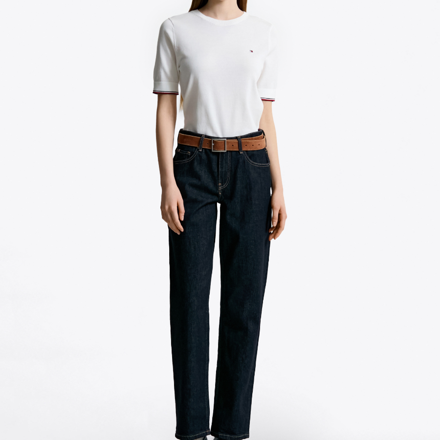 TOMMY HILFIGER [Official Headquarters] Cotton Crewneck Stitch Sweater