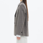 8 seconds Checked Tailored Jacket – Grey