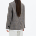 8 seconds Checked Tailored Jacket – Grey