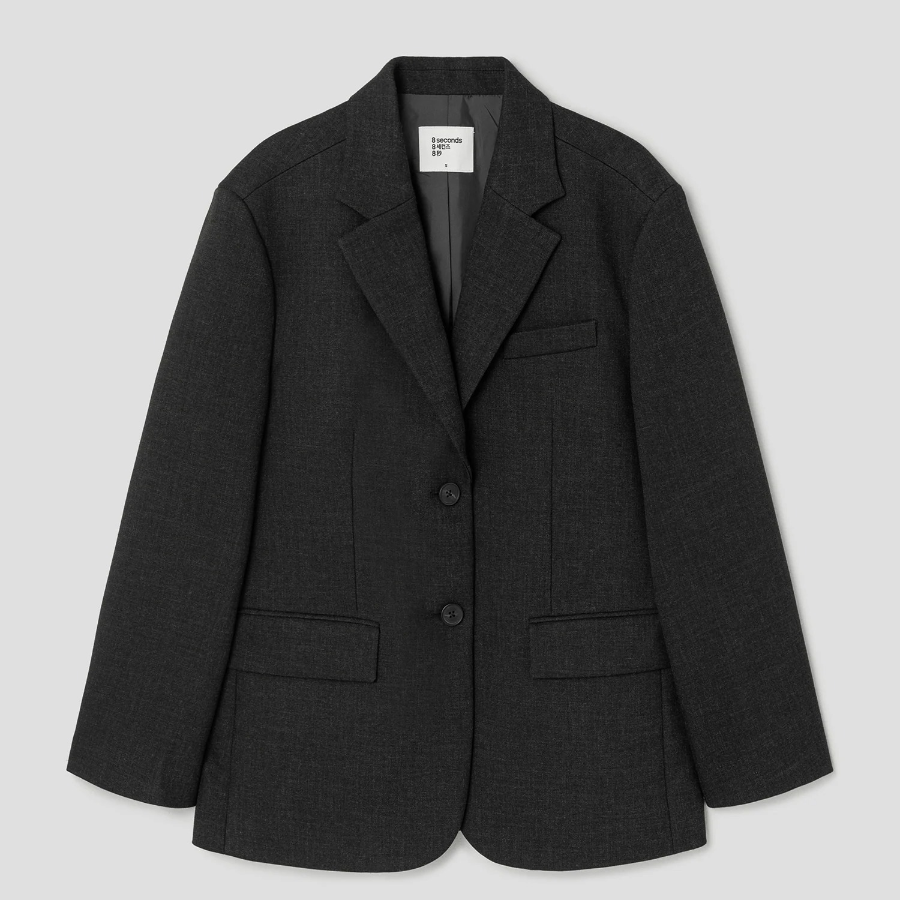 8 seconds Oversized Tailored Jacket – Ash
