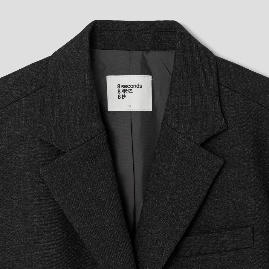 8 seconds Oversized Tailored Jacket – Ash