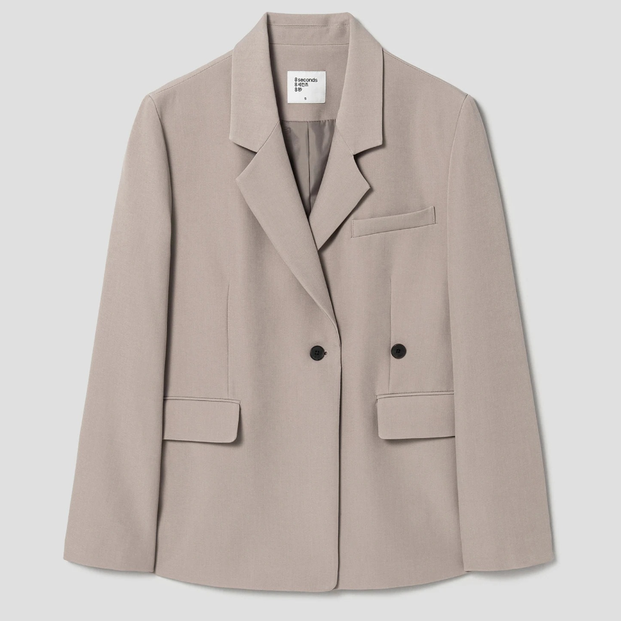 8 seconds Oversized Tailored Jacket – Beige