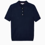 TOMMY HILFIGER [Official Headquarters] Ribbed Button Polo Sweater