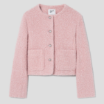 8 seconds Pink Boucle Tweed Jacket – Light Pink