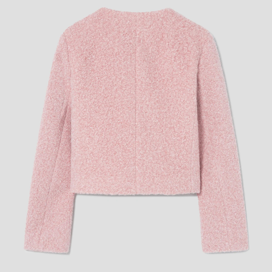 8 seconds Pink Boucle Tweed Jacket – Light Pink