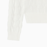 TOMMY HILFIGER [Official Headquarters] Cotton Cable Crewneck Sweater