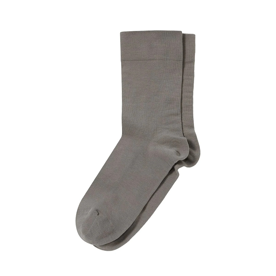 JAJU Cotton Non-Pressure Plain Socks – Grey