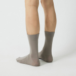 JAJU Cotton Non-Pressure Plain Socks – Grey