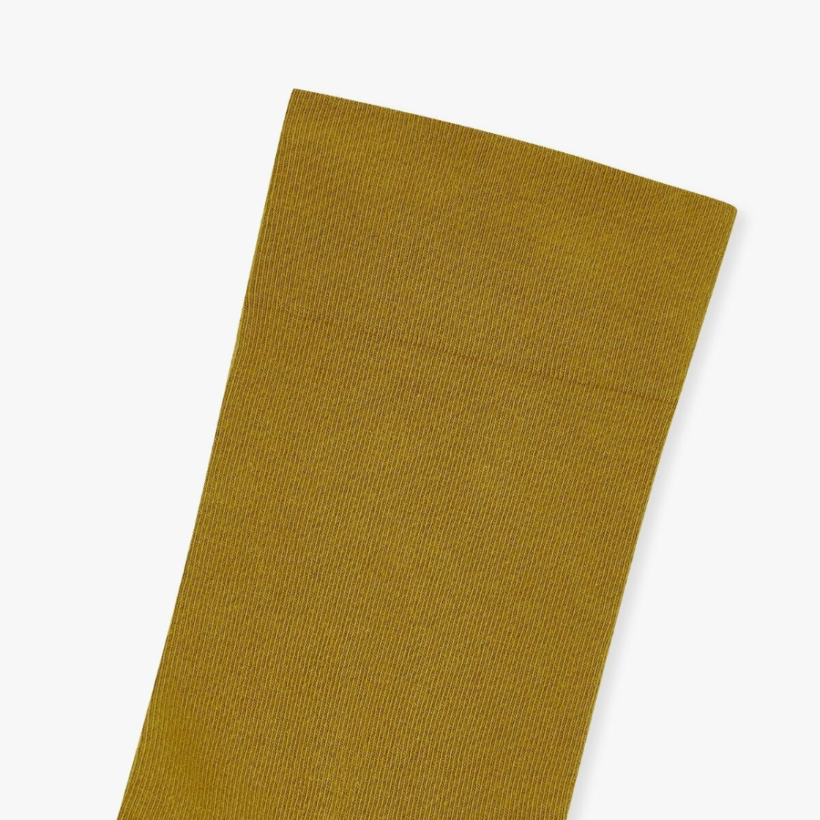 JAJU Cotton Non-Pressure Plain Socks – Olive