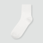 JAJU Cotton Rib Ankle Socks 5-Pack – White