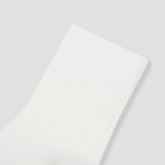 JAJU Cotton Rib Ankle Socks 5-Pack – White
