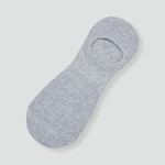 JAJU Cotton High-Cut No-Show Socks 5-Pack – Melange Grey