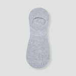 JAJU Cotton High-Cut No-Show Socks 5-Pack – Melange Grey