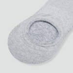 JAJU Cotton High-Cut No-Show Socks 5-Pack – Melange Grey