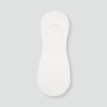 JAJU Cotton High-Cut No-Show Socks 5-Pack – White