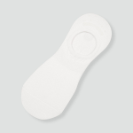 JAJU Cotton High-Cut No-Show Socks 5-Pack – White