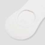 JAJU Cotton High-Cut No-Show Socks 5-Pack – White
