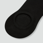 JAJU Cotton High-Cut No-Show Socks 5-Pack – Black