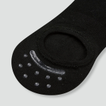 JAJU Cotton High-Cut No-Show Socks 5-Pack – Black