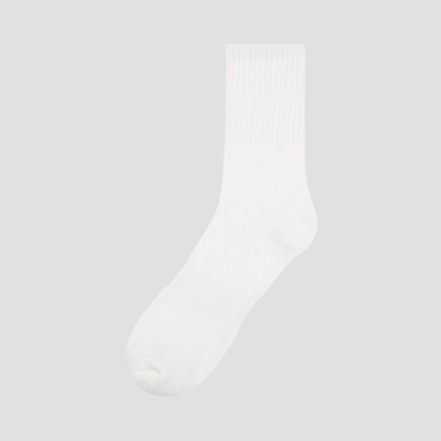JAJU Active Support Mid-Crew Socks 3-Pack – White