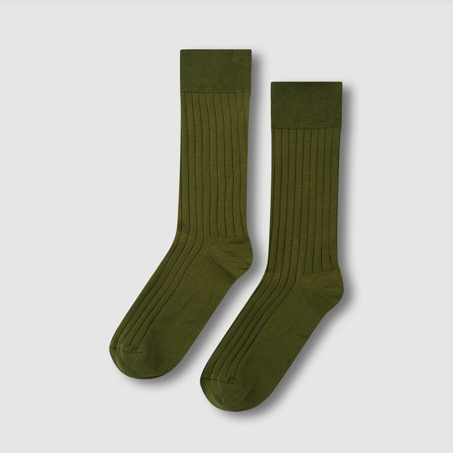 JAJU Silket Long Socks – Khaki