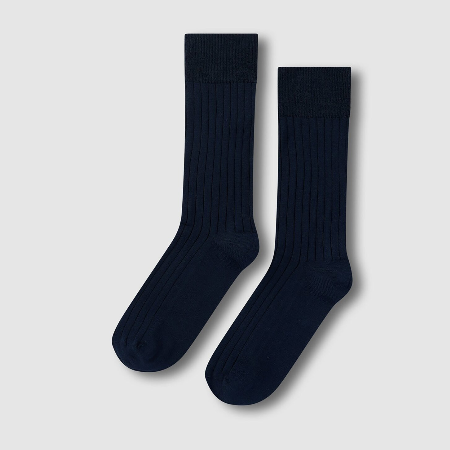 JAJU Silket Long Socks – Navy