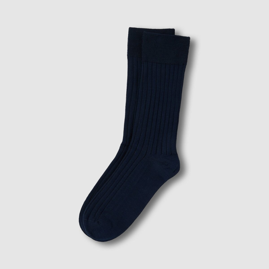 JAJU Silket Long Socks – Navy