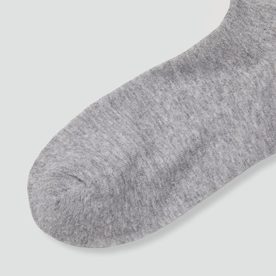 JAJU Cotton Ankle Socks 5-Pack – Melange Grey