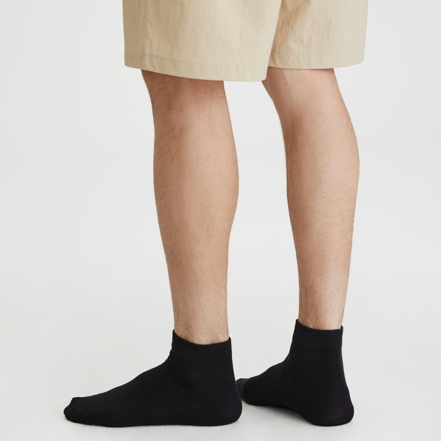 JAJU Cotton Ankle Socks 5-Pack – Black