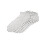 JAJU Cotton Sneaker Socks 5-Pack – White