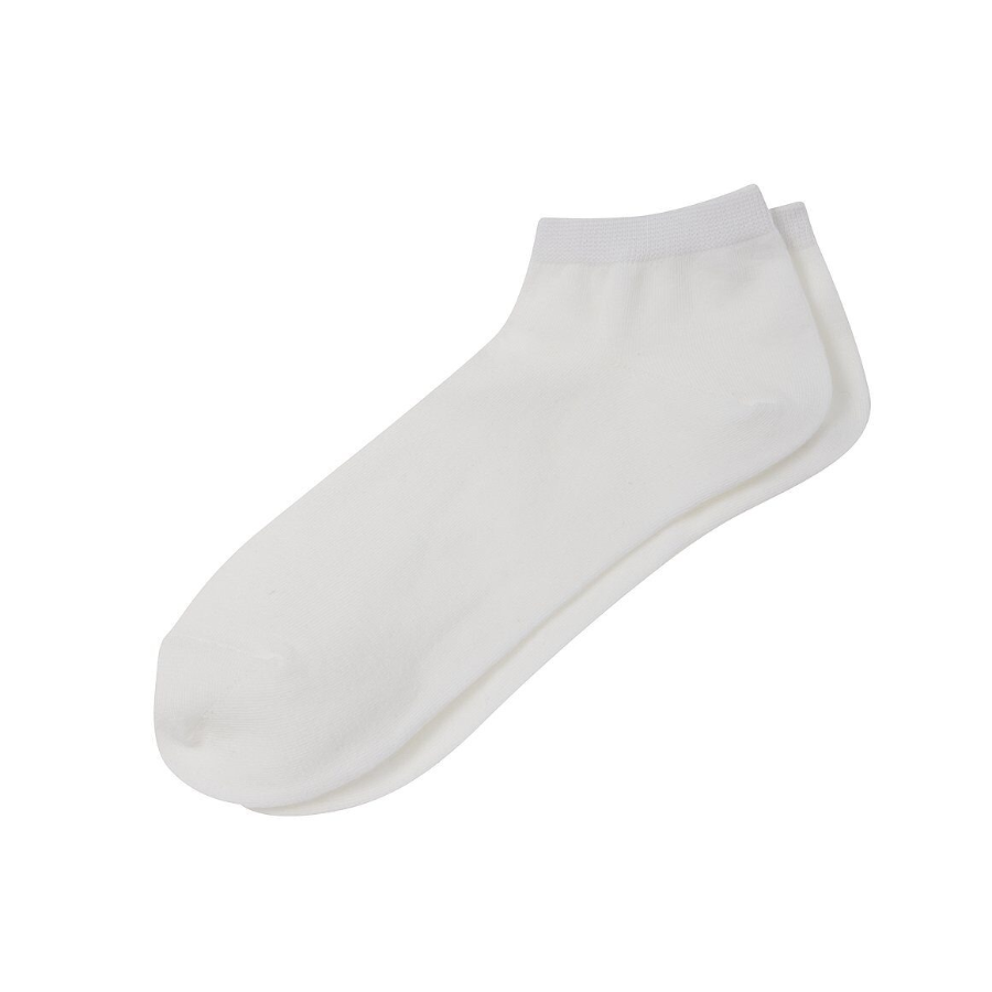 JAJU Cotton Sneaker Socks 5-Pack – White