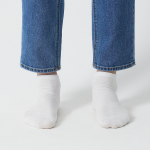 JAJU Cotton Sneaker Socks 5-Pack – White