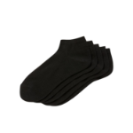 JAJU Cotton Sneaker Socks 5-Pack – Black