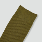 JAJU Cotton Ribbed Long Socks – Khaki
