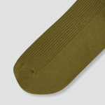 JAJU Cotton Ribbed Long Socks – Khaki