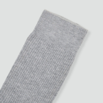 JAJU Cotton Ribbed Long Socks – Melange Grey