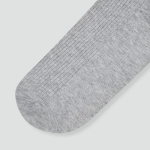 JAJU Cotton Ribbed Long Socks – Melange Grey