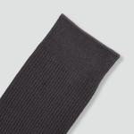 JAJU Cotton Ribbed Long Socks – Charcoal