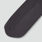 JAJU Cotton Ribbed Long Socks – Charcoal