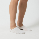 JAJU Cotton High-Cut Fake Socks 5-Pack – White