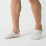 JAJU Cotton High-Cut Fake Socks 5-Pack – White