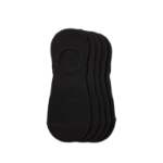 JAJU Cotton High-Cut Fake Socks 5-Pack – Black
