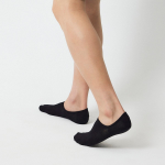 JAJU Cotton High-Cut Fake Socks 5-Pack – Black