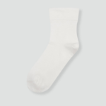 JAJU Cotton Non-Binding Ankle Socks – White