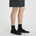 JAJU Cotton Non-Binding Ankle Socks – Black
