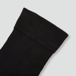 JAJU Cotton Non-Binding Ankle Socks – Black