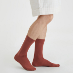JAJU Cotton Non-Binding Long Socks – Brick